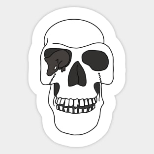 Skull with rat Sticker